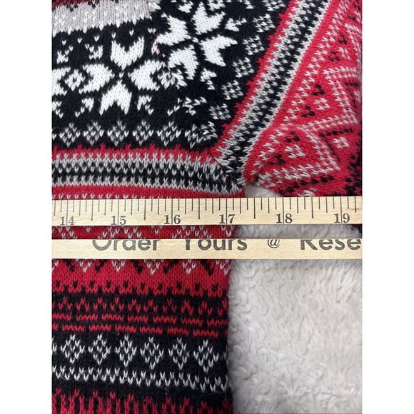 Blizzard Bay Mens Sloth Tree Ugly Christmas Sweater Red Grey Black Size Small - Picture 8 of 12